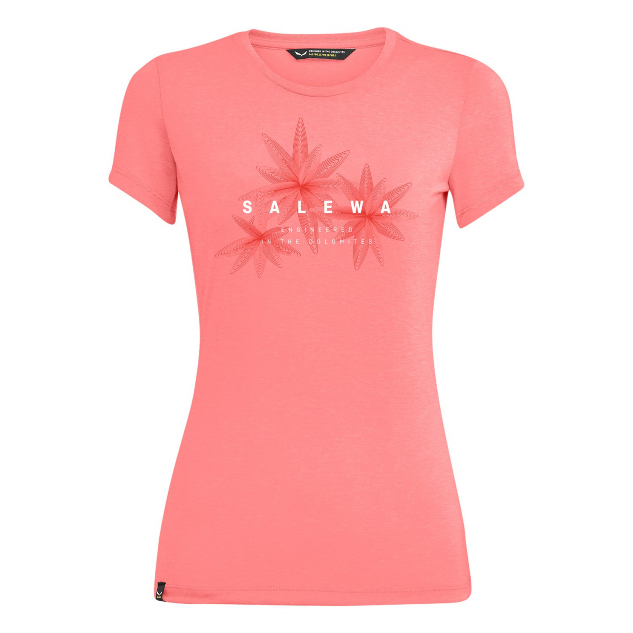 Salewa Women's Lines Graphic Dry T-Shirts Pink FRD-182594